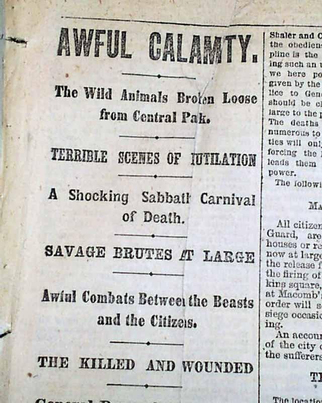 New york herald article awful calamity